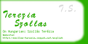 terezia szollas business card