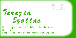 terezia szollas business card